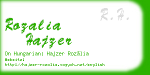 rozalia hajzer business card